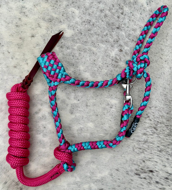 Small Pony Easy-On Mule Tape Halter & Yacht Lead