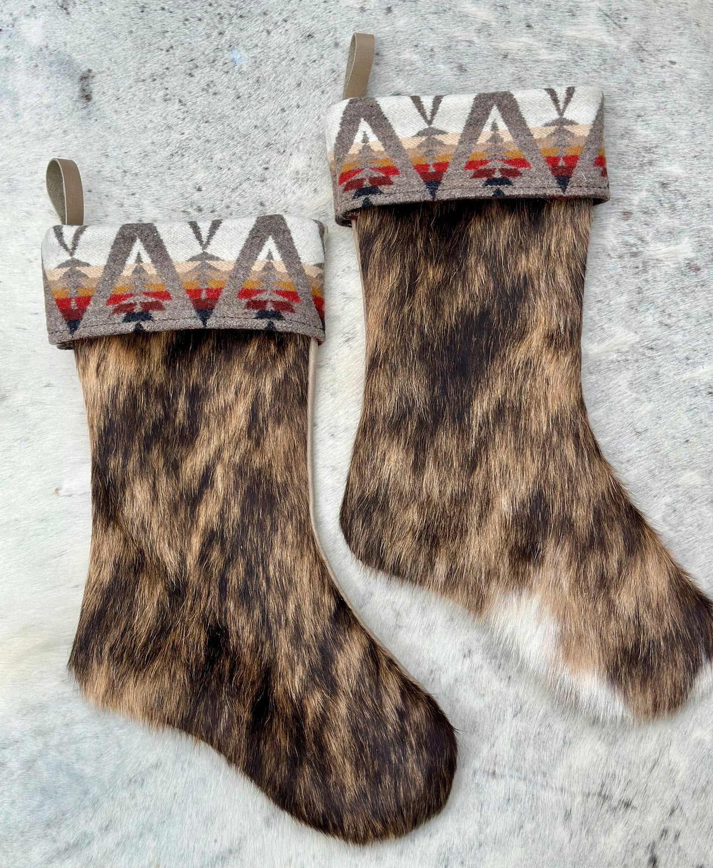 Cowhide/Pendleton Leather Stocking