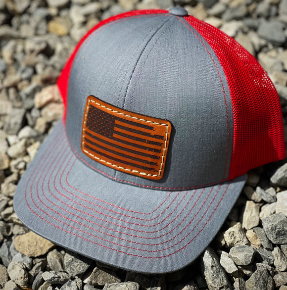 Pacific Brand Cap w/leather flag patch