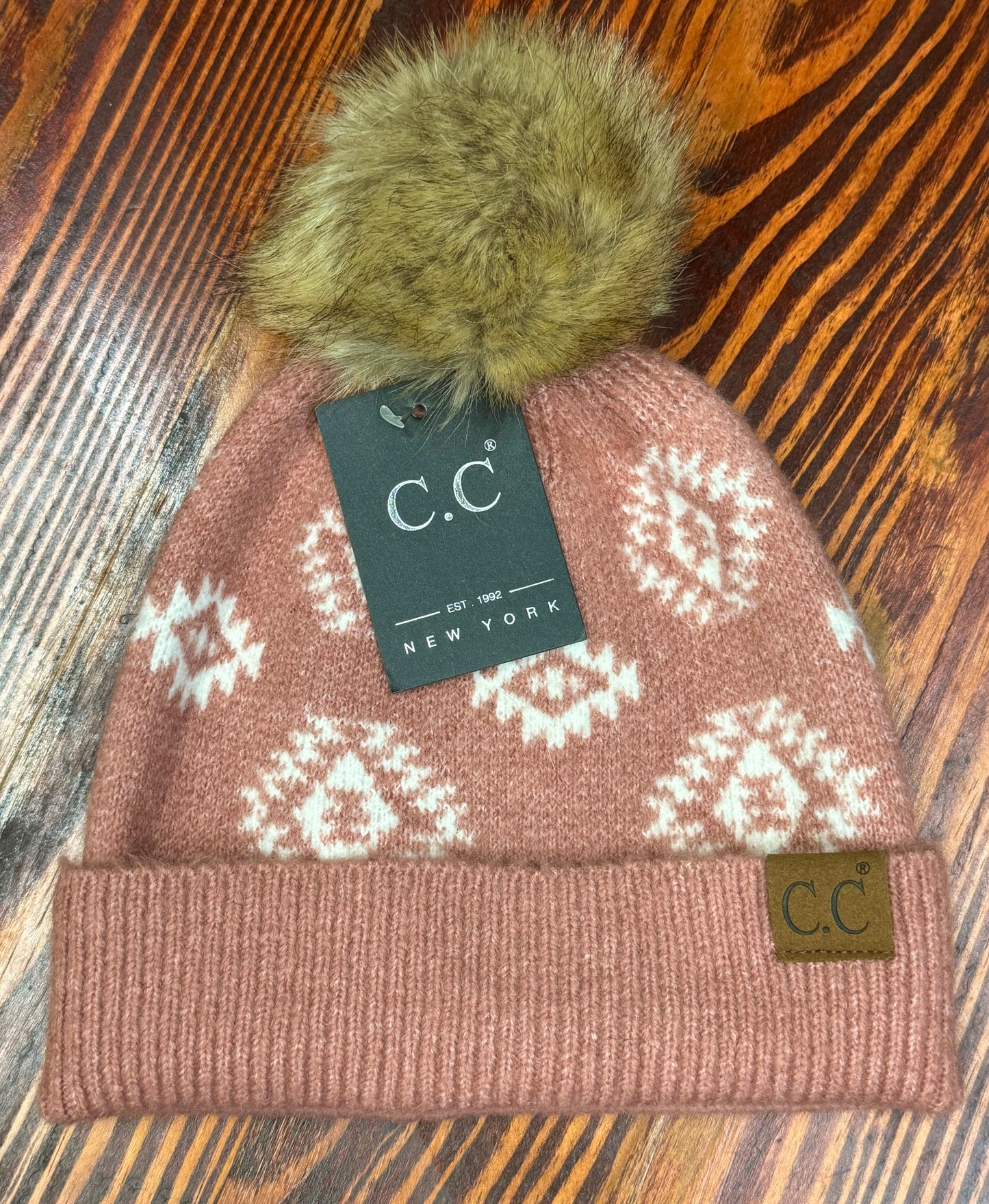 C.C® Aztec Pom Beanie