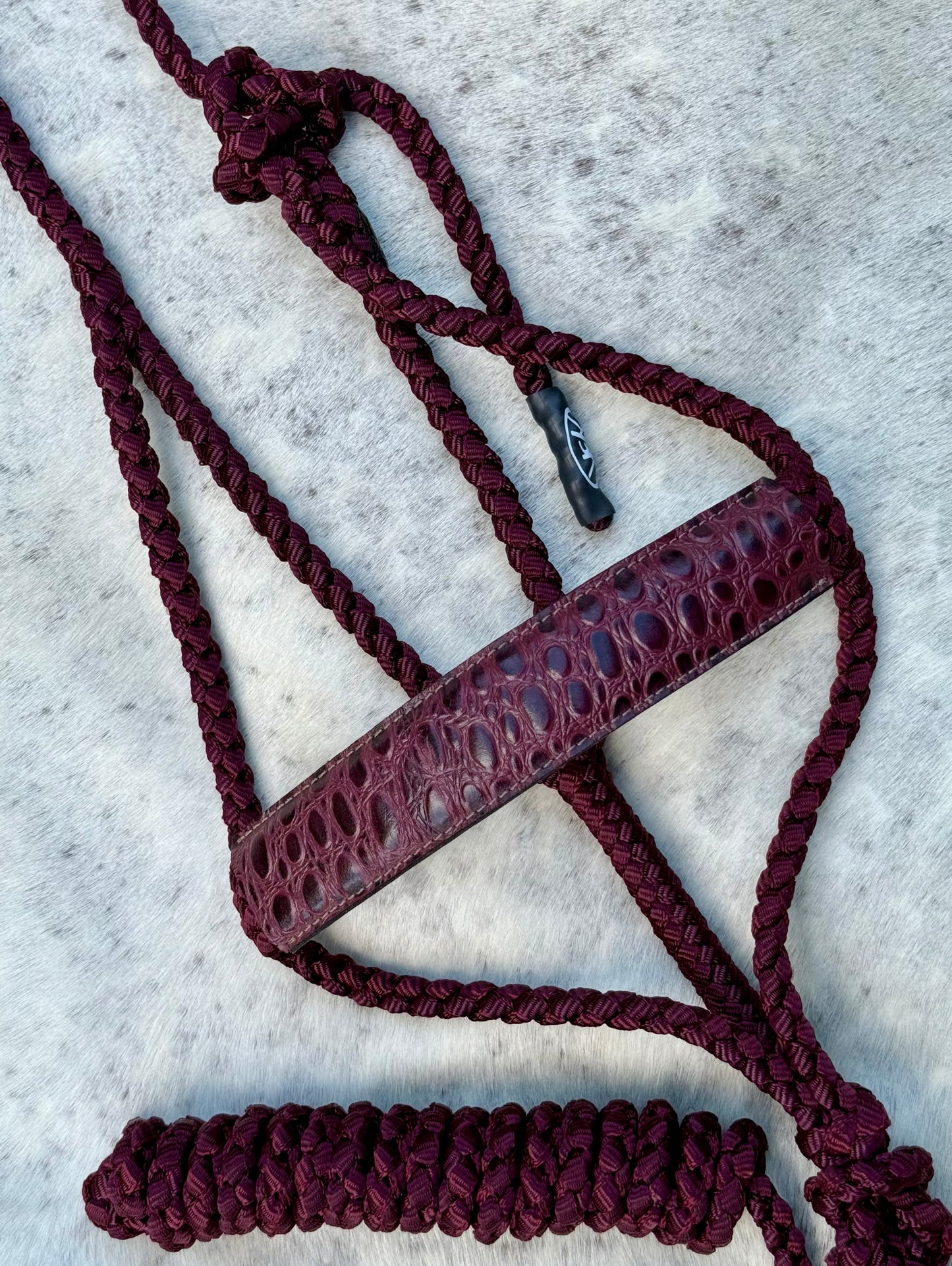 Muletape Halter & Lead w/lthr Noseband