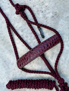 Muletape Halter & Lead w/lthr Noseband