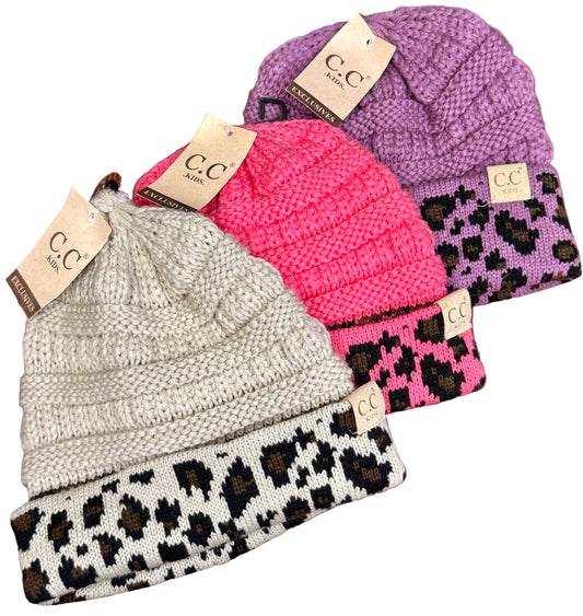 CC Leopard Cuff Beanie (KIDS)