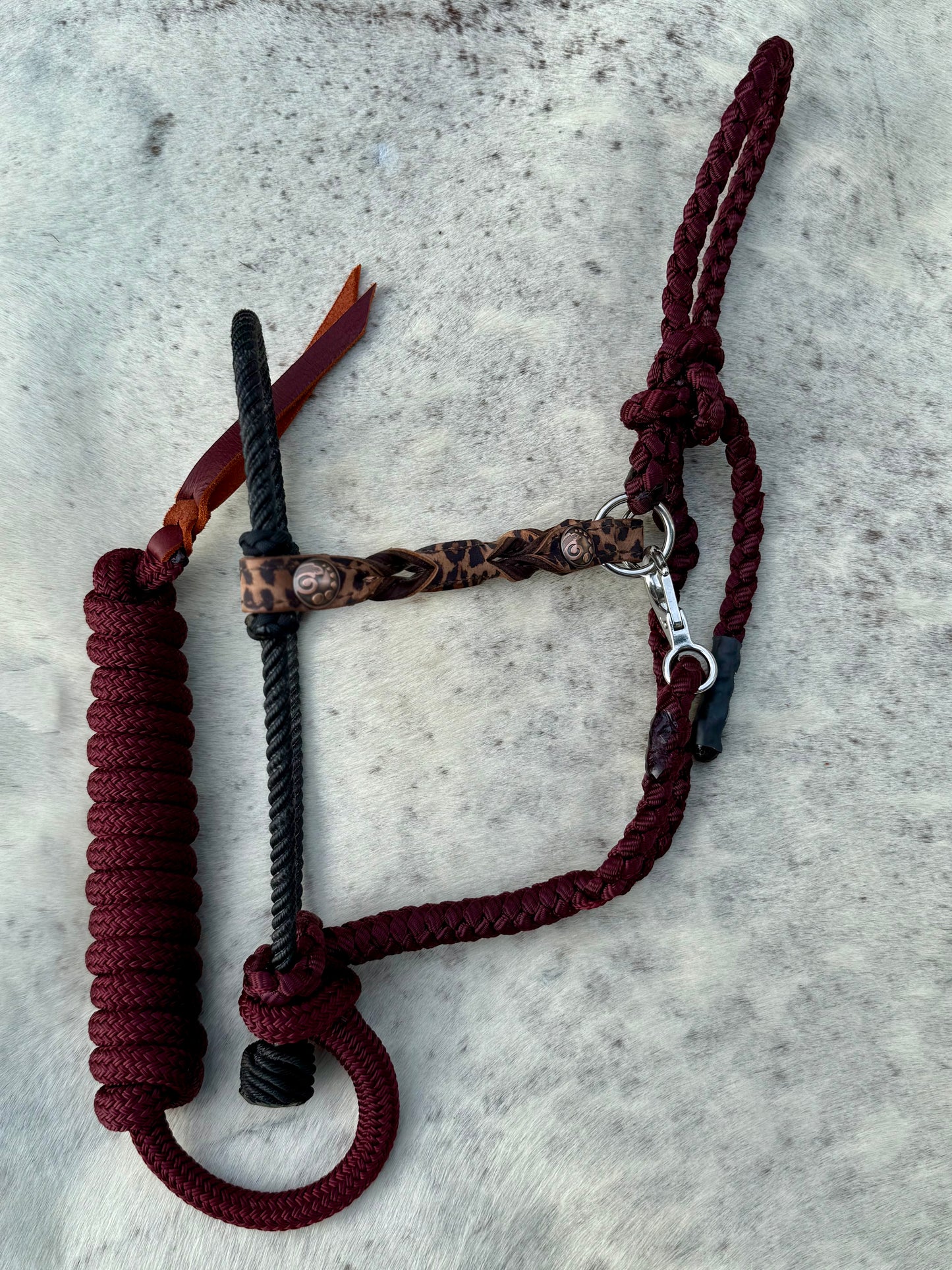 Muletape Ropenose/Leather Halter/yacht lead - PONY/YEARLING