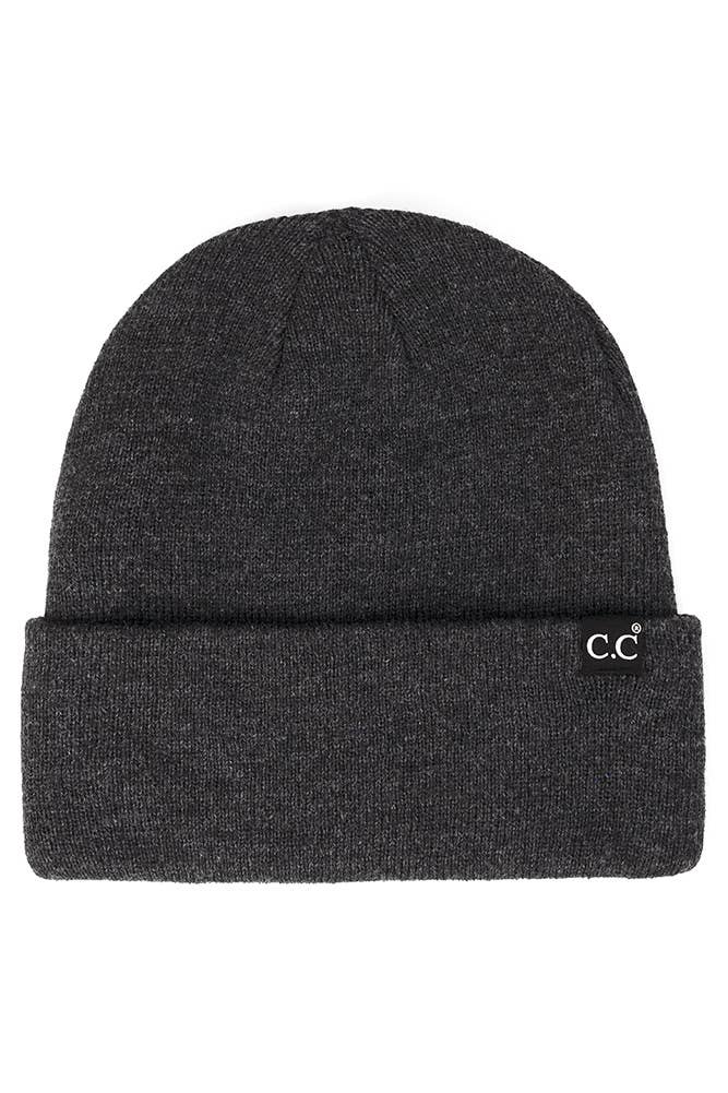 C.C Solid Cuff Beanie Hat