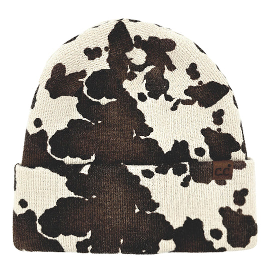C.C Cow Pattern Beanie