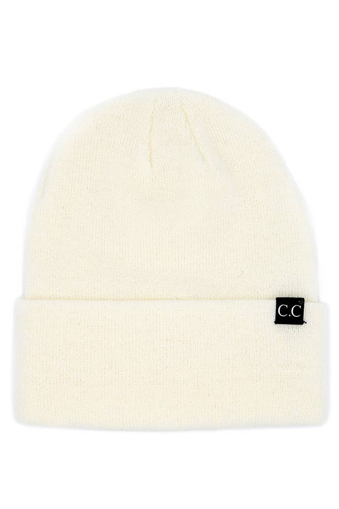 C.C Solid Cuff Beanie Hat