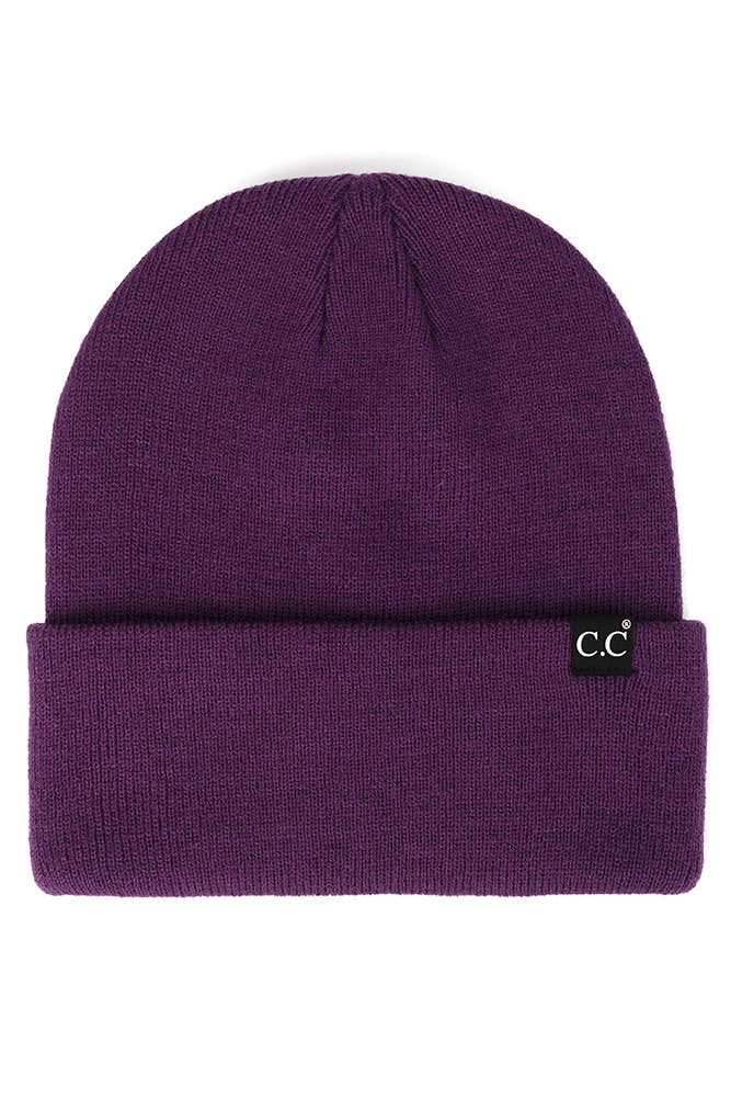 C.C Solid Cuff Beanie Hat